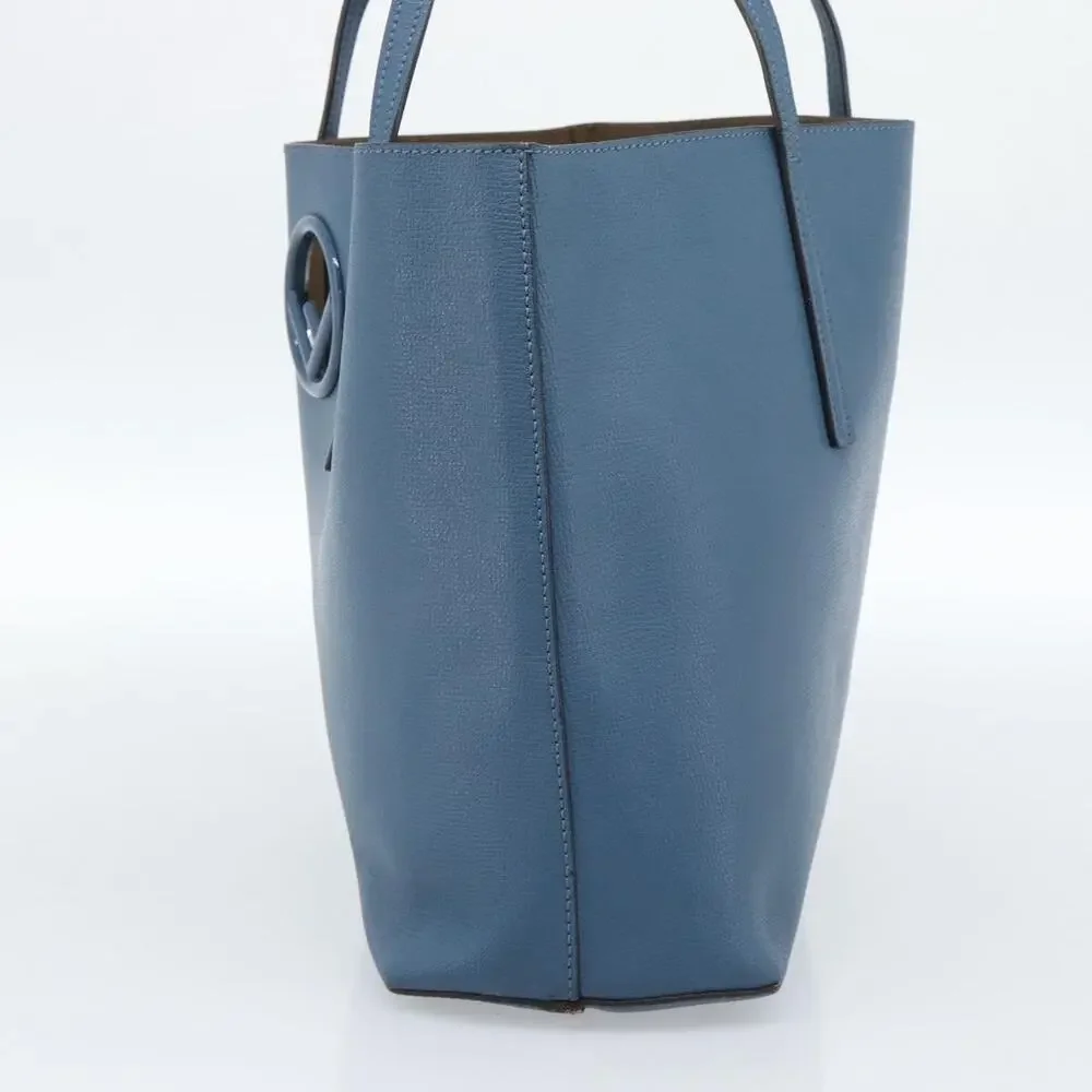 Fendi Leather FF Tote Blue